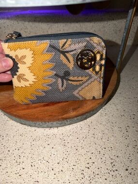Spartina 449 Small Zip Pouch in Light Gray